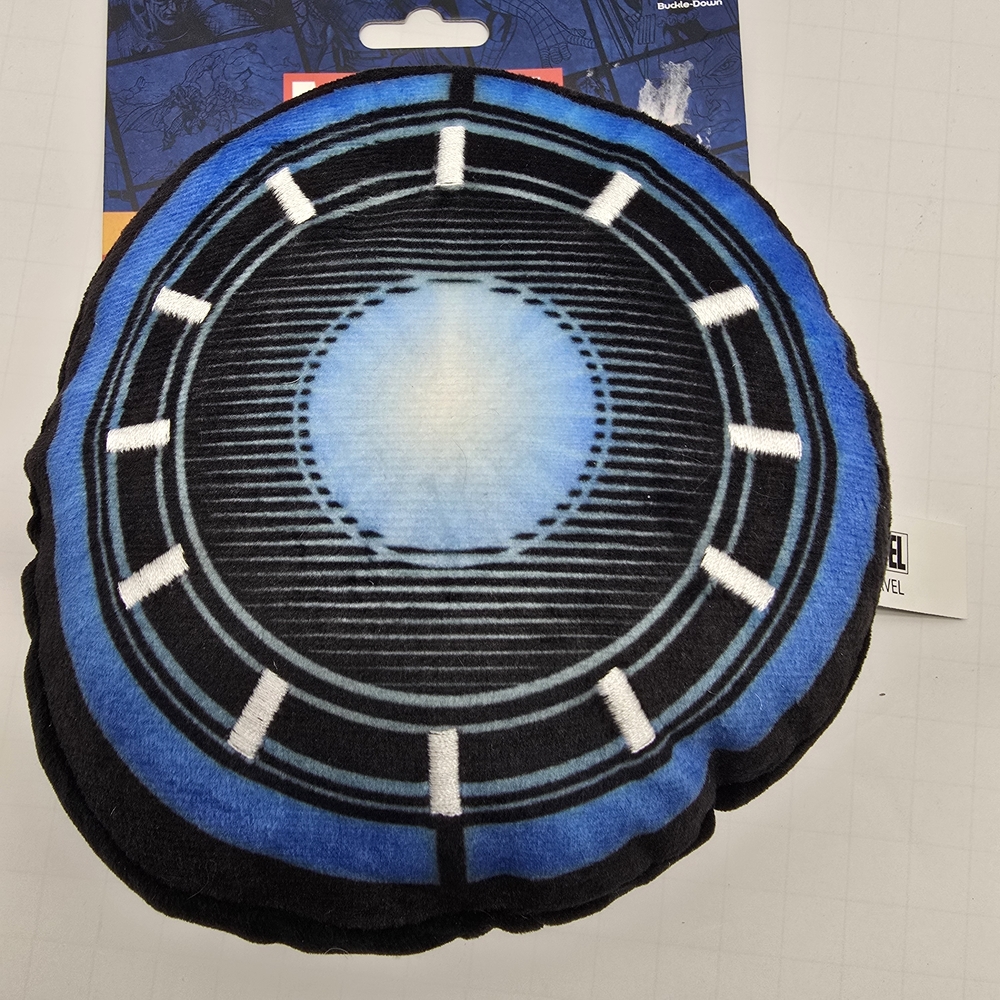 Marvel Comics IRONMAN ARC REACTOR SQUEAKY PLUSH DOG TOY - 6" pet chew toy